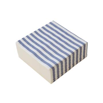 Confezione 50 Tovaglioli di Carta Monouso a Righe 40x40 cm - Blu/Bianco