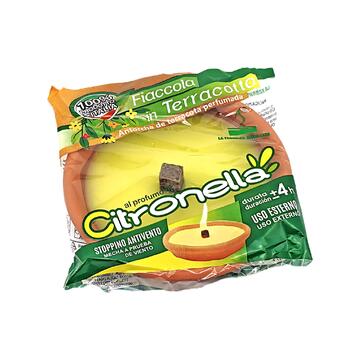 Fiaccola in Terracotta al Profumo di Citronella per Esterno