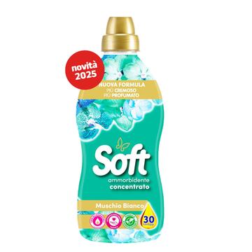 Soft Ammorbidente Concentrato 750 ml per Bucato - Muschio Bianco - 30 Lavaggi