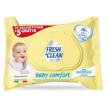 25 salviettine umidificate Fresh and Clean