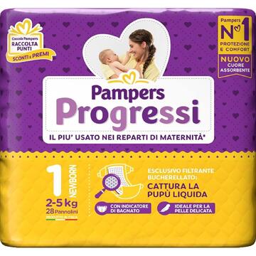 Pannolini Pampers Progressi Taglia 1 neonati 2-5 kg...