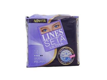 Assorbenti ipoallergenici Lines Seta Ultra con ali 14 pezzi