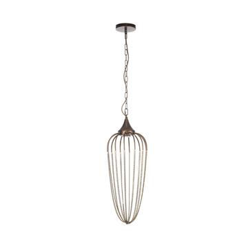 Lampadario a Sospensione Pepper con Catenine in Metallo Bronzo