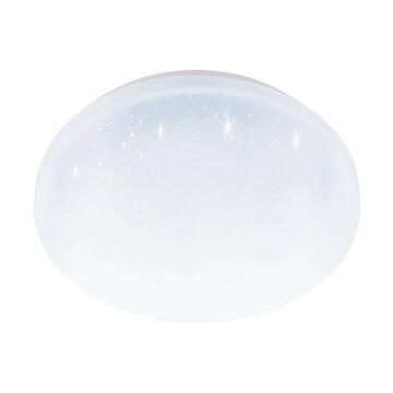 Plafoniera Pogliola 26 cm da parete in policarbonato effetto cristallo Bianco