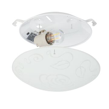 Eglo Plafoniera Applique Mars in Vetro con Decori Floreali... - Marino Fa Mercato