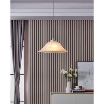 Eglo Lampada a Sospensione Albany in Policarbonato e Vetro Alabastro E27 60W 90978