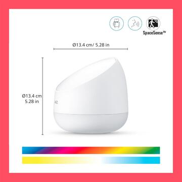 WiZ Lampada da Tavolo Portatile Squire Smart, WiFi, Controllo Vocale