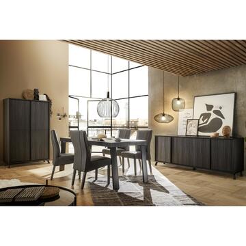 Madia contenitore alto City nero frassinato 4 ante - Marino Fa Mercato