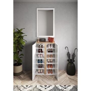 Mobile Ingresso Basso Moderno 2 Ante Frame Bianco - Marino Fa Mercato