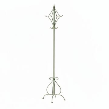 Attaccapanni da Ingresso Task in Metallo Verniciato Verde Chiaro -  26x26 h178 cm - per Ingresso, Zona Giorno, Ufficio