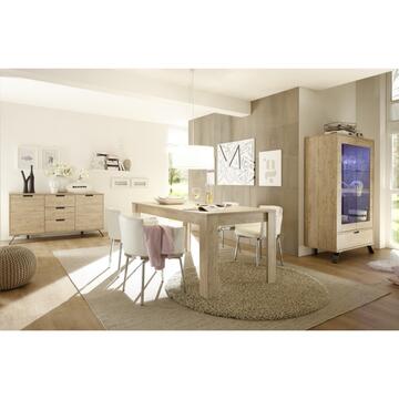 Madia moderna Palma legno sherwood, 2 ante + 3 cassetti,... - Marino Fa Mercato