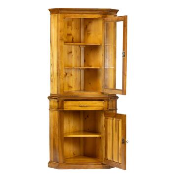 Credenza Classica ad Agolo con Alzata in Legno Massello... - Marino Fa Mercato