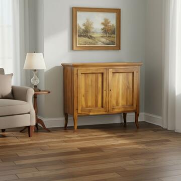 Credenza Classica 2 Ante in Legno Massello - con Gambe a Sciabola - 110x48 h94 cm - Bassano Noce - Made in Italy