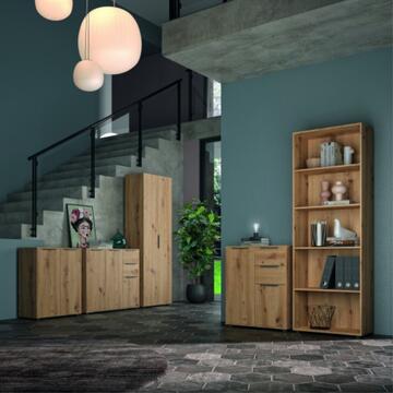 Madia Moderna Multiuso Rovere Facile Artisan con 3... - Marino Fa Mercato