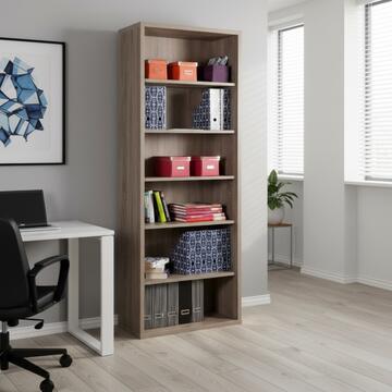 Libreria Tartufo 6 ripiani per ufficio e camera da letto in finitura legno, 217h