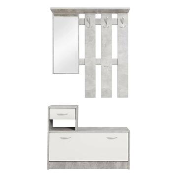 Mobile ingresso Ken bianco/beton - Marino Fa Mercato