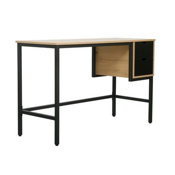 Scrivania Moderna Salvaspazio 120x48 h76 cm con Struttura in Metallo Verniciato Nero Marino Fa Mercato