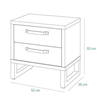 Comodino Moderno 2 Cassetti - 52x35 h53 cm - Camera... - Marino Fa Mercato