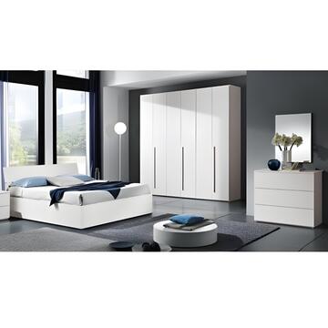 Cassettiera/Comò Moderno Easy - 3 Cassetti - 90x46 h80 cm - Camera da Letto - Bianco Frassino - Made in Italy