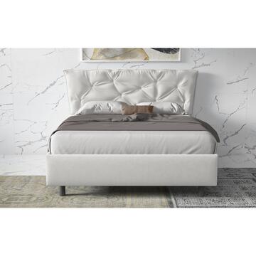 Letto Matrimoniale Contenitore Moderno Bergen Ghiaccio 160x190cm