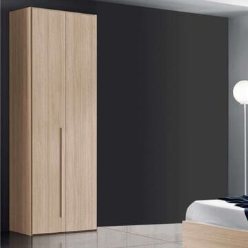 Armadio Moderno Easy 2 Ante Battenti - 82,6x53,3 h245 cm - Camera da Letto - Olmo - Made in Italy