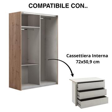 Armadio Moderno 2 Ante Scorrevoli - 150x67 h223 - Salvaspazio... - Marino Fa Mercato