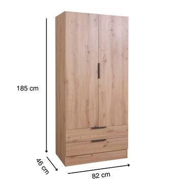 Armadio Moderno 2 Ante Battenti + 2 Cassetti - 82x46... - Marino Fa Mercato