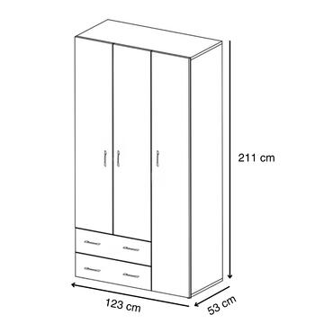Armadio Moderno Small 3 Ante + 2 Cassetti - 123x53... - Marino Fa Mercato