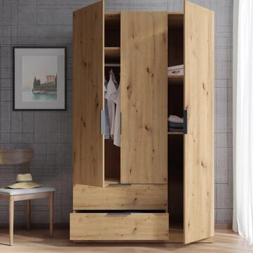Armadio Moderno 3 Ante Battenti + 2 Cassetti - 120x58... - Marino Fa Mercato