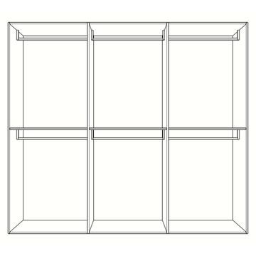 Armadio Moderno Easy 6 Ante Battenti - 244x53 h245... - Marino Fa Mercato
