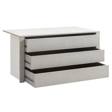 Cassettiera Interna per Armadio - 122,8x50,9 h63,9 cm - Camera da Letto - Colore Tessuto - Made in Italy