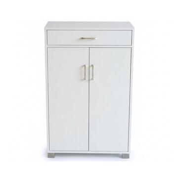Mobile Scarpiera Salvaspazio Bianco 60x30 h94 cm con Cassetto + 2 Ante Marino Fa Mercato