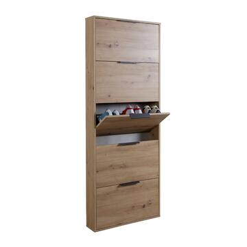 Scarpiera Moderna Slim 5 Ribalte Rovere h 173,5 cm