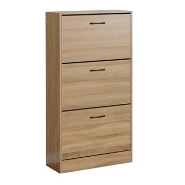 Scarpiera Moderna 3 Ribalte Rovere con Doppio Scoparto... - Marino Fa Mercato