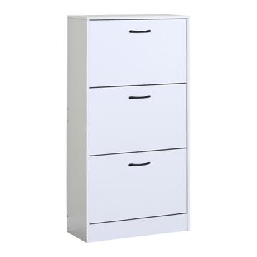 Scarpiera Moderna 3 Ribalte Bianca con Doppio Scoparto... - Marino Fa Mercato