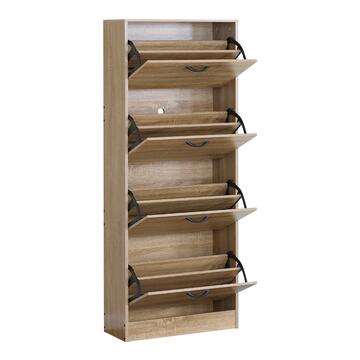 Scarpiera Moderna 4 Ribalte Rovere con Doppio Scoparto... - Marino Fa Mercato