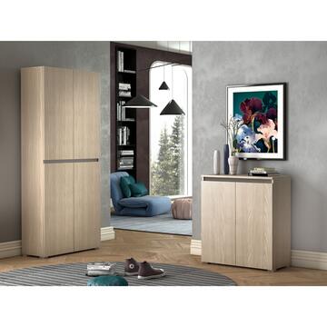 Mobile Multiuso 4 Ante finitura Olmo 80x195x37 cm - Marino Fa Mercato