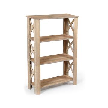 Scaffale 4 Ripiani Legno Rovere