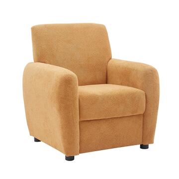 Poltrona Moderna Smoty Rivestita in Tessuto Aragon 77x82x78cm