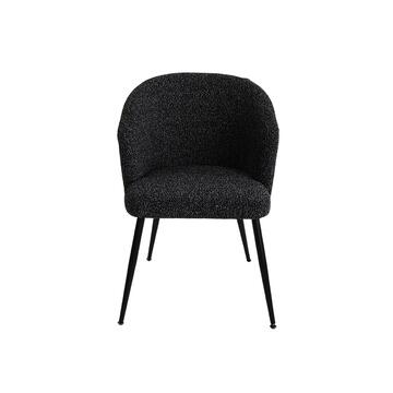 Poltrona Gilly Bouclé Nera 59x78x59cm - Marino Fa Mercato