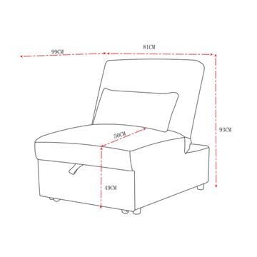 Poltrona Letto Grigia Velaria con Letto a Carrello,... - Marino Fa Mercato