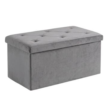 Pouff Contenitore Rettangolare Velvy 76x38 h38 cm -... - Marino Fa Mercato
