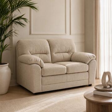 Divano 2 Posti Classico Bali Sabbia 150x85 h90 cm, Divano Lineare Made in Italy