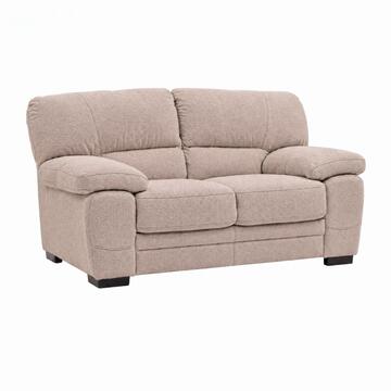 Divano 2 Posti Classico Terry Beige 150x85 h90 cm, Divano Lineare con Ampi Braccioli