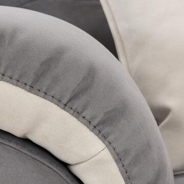 Divano Mikaela 3 Posti Grigio con Cuscini Inclusi 210x98x93cm - Marino Fa Mercato