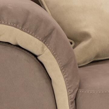 Divano 3 Posti Mikaela Marrone + Cuscini Inclusi 210x98x93cm - Marino Fa Mercato