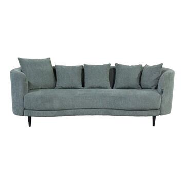 Divano Angus 3 Posti Grigio + 5 Cuscini inclusi 225x88x75cm