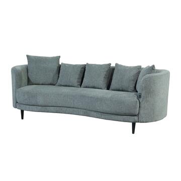 Divano Angus 3 Posti Grigio + 5 Cuscini inclusi 225x88x75cm - Marino Fa Mercato