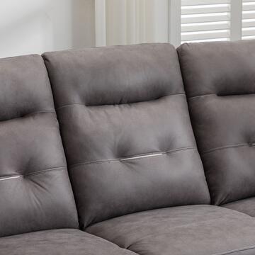 Divano 3 Posti Reclinabile Manualmente Daven 212x101x97cm... - Marino Fa Mercato