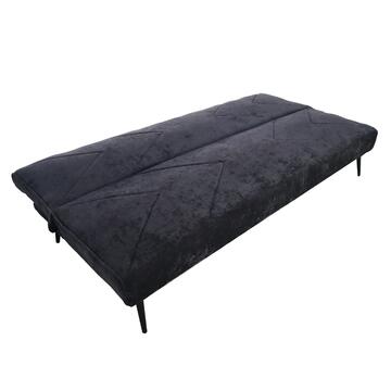 Divano Letto Petalo Nero Click Clac 3 Posti, in Poliestere... - Marino Fa Mercato